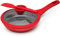 NATIVO Ceramic Nonstick Frypan Skillet, 7 inch Nontoxic Fry Pan with Ergonomic Handle, Spoon Rest Knob, Perfect Seal Lid, Egg frying pan, Omelet Pan with Silicone Spatula (RED)