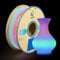 YOUSU Glow in the Dark PLA Filament 1.75mm, leuchtet im Dunkeln，Maßgenauigkeit 99% Wahrscheinlichkeit +/- 0,03 mm，3D Printer Filament for 3D Printers 1 kg (2.2 lbs),Regenbogen A