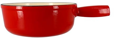 MENASTYL - Caquelon Gentiane 22cm en fonte émaillé rouge - Parfait pour réaliser une fondue savoyarde - 6020021