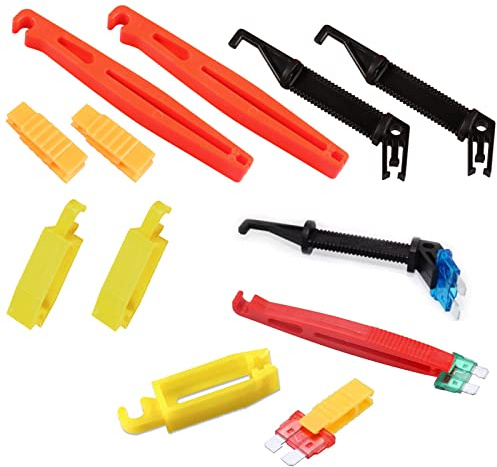 12 Pcs Pince à Fusibles Voiture Mini, Voiture Extracteurs de Fusibles Pince à Fusible Auto en Plastique Fusible Voiture Pince à Fusible Auto Outil de Insertion Pince Spéciale Outillage de Automobile