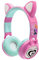 Lexibook - Mattel Barbie - Casque Audio 2-en-1 Bluetooth et Filaire, Rechargeable avec Effets Lumineux, Son stéréo, Pliable, réglable, lumières LED - HPBTKTBB