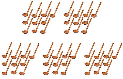 TsoLay Lot de 50 cuillères à soupe japonaises en bois fabriquées à la main pour la cuisine, 21,6 cm