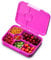 schmatzfatz Bento-Box für Kinder - BPA-frei, Auslaufsicher, 4-6 Fächer, Modular, Spülmaschinenfest, Brotdose für Kindergarten, Vesperbox, Snackbox, Lila Sonne, 20,8 x 4,5 x 15 cm