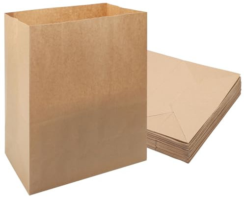 50PCS Sac Kraft,Sac Papier Kraft Sac Papier Sachet Papier Kraft Sac Kraft Avec PoignéE Sachet Kraft Sac Craft Sachet Papier Sac Kraft Grand Format Sac Carton Sac Emballage Sac Cadeau Kraft