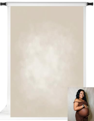 Kate Beige Fotohintergrund Mikrofaser-Textur-Fotohintergründe Beige Hintergrund für professionelles Studio, 3,0 x 2,0 m