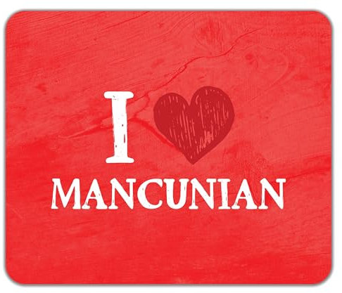 Shopagift I Love Mancunian Mouse Mat Pad Manchester United City 24cm x 19cm