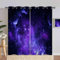 ANHOPE Weltraum Lila Schwarz Galaxie Blickdichte Gardinen mit Ösen Kinder Jungen Mädchen Thermo Vorhänge Wohnzimmer Schlafzimmer Verdunklungsvorhänge 2er Set H 214 x B 140 cm