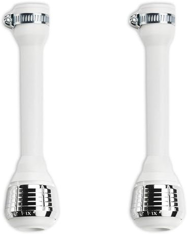 Bricoloco Aireador grifo cocina y lavabo Blanco universal. Atomizador economizador agua con extensor y abrazadera de sujección (2)