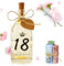 WELLXUNK LED Flaschenlicht mit Spruch, Beleuchtete Flasche, LED Dekoflaschen mit Korken, Geburtstag Flasche mit LED Beleuchtung, 18. Geburtstag Geschenk LED Flaschenlicht, für 18. Geburtstag Mädchen