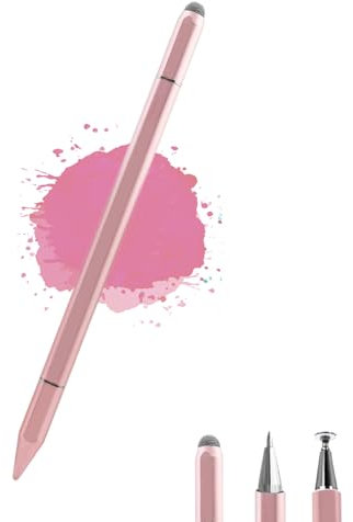 Luntak 3 in 1 Universal Touchscreen Stift Handy,High Sensitivity & Precision Kapazitiver Stylus Pen für iPad Suitable für alle Touch Screens of iPhone/iPad/Android/Samsung Galaxy/Tablets-Rosa