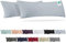 Barbons Seitenschläferkissen Bezug 40x145 2er Set – 165 g/m² Oeko-TEX Zertifiziert Kissenbezug Kopfkissenbezug 100% Jersey Baumwolle Kissenbezüge Kissenhülle mit Reißverschluss (40x145-Blau)