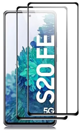 HQ-CLOUD® Lot de 2 Verres Trempés Pour Samsung Galaxy S20 FE .Film de Protection d'écran Couverture Complète Noir - Anti Rayures - Ultra Résistant Dureté 9H