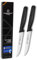 Steakmesser Set Solingen Steakbesteck Brotzeitmesser scharfer Wellenschliff Frühstücksmesser Made in Germany - Testsieger - Spülmaschinenfest - Klinge aus rostfreiem Edelstahl (2er-Set Steakmesser)