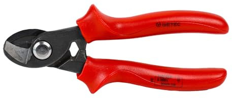 WETEC Kabelschere, 1.000 V, 12 mm / 35 mm², 160 mm (Kabelschneider Kabelzange Drahtschere Drahtschneider Kabelschneidzange Kabeltrenner Kabelschneidwerkzeug) Härte: ca. 54 HRC/Prüfung: 10.000 V