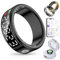 Gwenland Smart Ring Smartringe für Herren Damen, Fitness Tracker Rings mit LED Anzeige, Gesundheitsring IP68 Wasserdicht mit iOS und Android,Aktivitätstracker/Herzfrequenz/SpO2/Schlaf (Schwarz, 9)