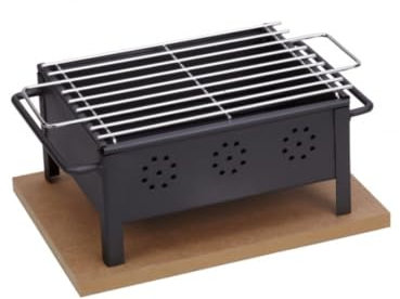 VoltShine Barbecue de table en inox, grille 30 x 25 cm, pour rôtir des aliments de manière pratique et efficace dans les espaces restreints.