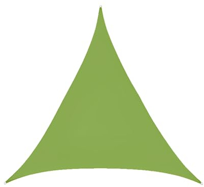 Hiseng Gleichseitiges Dreieck Dreieckig mit Ösen, Polyester Outdoor Markise, Sonnensegel Wasserdicht, Outdoor Wetterfest UV-Schut Markise, Tarp für Terrasse,Hinterhof,Rasen (Grün,4x4x4m)