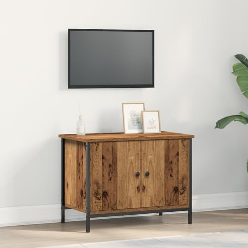 ROMHZKS Old Wood TV Stand Altholz Holz Fernseher Tisch hängeschrank tv ständer HiFi Rack 60 x 35 x 45 cm Langlebig