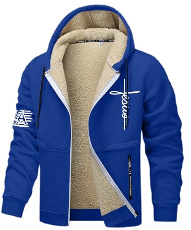 Capispalla da uomo, in pile pesante, foderato, antivento, con cerniera, calda felpa con cappuccio, diversi colori super offerte