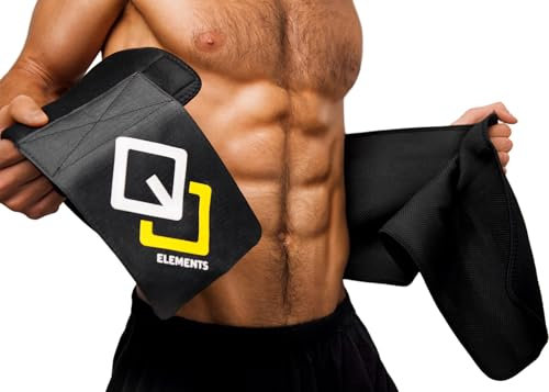GJELEMENTS Fascia Addominale Dimagrante - Cintura Sauna Neoprene per Sudare - Panciera Termica Snellente con Supporto Lombare - Uomo e Donna - per Pancia Piatta, Addominali - L - XL