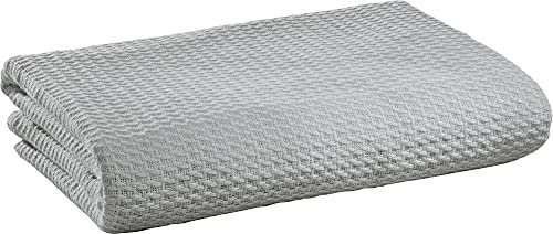 Erwin Müller Sommerdecke, Baumwolldecke Silber Größe 100x150 cm - luftig-leicht, weiche Qualität, sehr angenehm - 100% Baumwolle