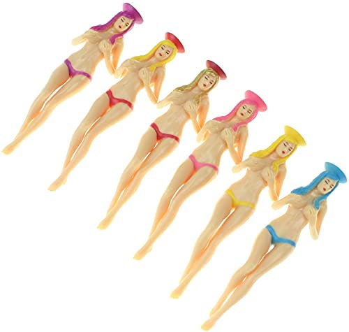Crestgolf Golf Tees Bikini 6 Stücke 80 mm/ 3 Zoll Lustig Golf Tees Mädchen Golf Tees Damen Golf Tees Kunststoff Golf Tees für Männer Frauen Golftraining Golf Zubehör Golf Übungs