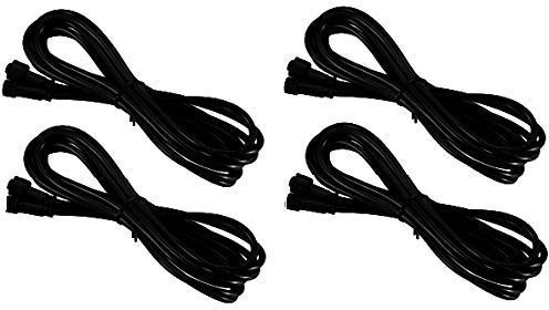 LEDUX 12V Verlängerungskabel 2-Pin Steck- und Schraubverbindung IP67 Schutz für Aussen & Innen geeignet für Mini-LED-Einbaustrahler, Gartenleuchten, etc (2meter, 4er-Set)
