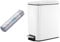 Smartbin 5Litres Poubelle Cuisine Corbeille à Papel 5L avec Couvercle Bac à Ordure à Pédale à Domicile Anti-Empreintes avec Seau Amovible Rectangulaire Salle de Bain Blanc