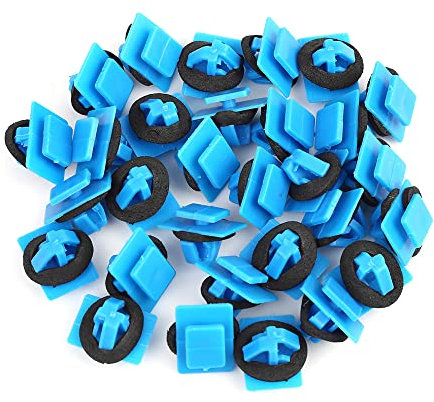 sourcing map 30pcs Rivet Plastique Bleu Pare-Choc Clips Fixation Aile 87756-1F000