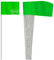 Anley Lot de 100 Drapeaux de marquage en Vinyle 4 X 5 avec Poteau en Acier de 38,1 cm pour l'industrie, l'aménagement paysager, Les Services publics souterrains, Les égouts et l'arpentage (Vert)