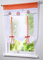 Yaland Voile Bändchenrollo mit Eulen-Motiv Küchen Transparentes Raffrollo mit Tunnelzug Wohnzimmer Gardinenschals (BxH 80x100cm, orange) 1 Stück