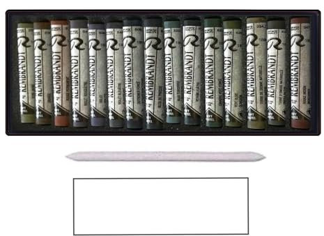 Rembrandt Weiche Pastellkreiden - Box mit 15Farben, Auswahl dunkler Töne, ideal für den Hintergrund (France Import)