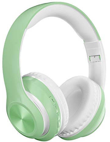 FOReverweihuajz Bluetooth 5.0 Wireless Headphones Over Ear,Hi-Fi Stereo Foldable Wireless Stereo Heavy Bass Headsets Rechargeable Earbuds for PC/Laptop Green