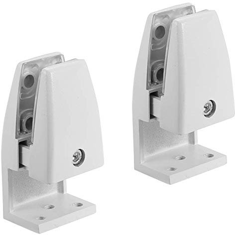 SEM02 2pcs Slim Edge-mount Brackets for Desk Top Privacy Screens/Dividers - White