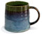 wewlink Large Ceramic Coffee Mug, Pottery Mug,Tea Cup for Office and Home,Handmade Pottery Coffee Mugs,16.5 Oz,Dishwasher and Microwave Safe,kiln altered glaze craft (Green)