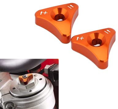 Manopola Forcella Anteriore Moto Regolatore per WP 48 mm Forche SX SX-F EXC XC-W 125-530cc SUPERMOTO SMC ENDURO 690 2008 2009 2010 - Arancione