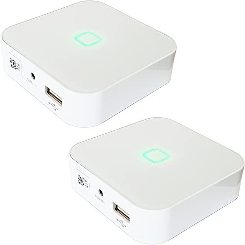 2 PACK 80W Mini WiFi Stereo Amplifier - Compact Wireless Music Streaming Multizone Amp - Bar/Restaurant Background Music Multi-Room App Control System