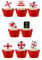 Top That 30 Stand Up Come On England World Cup Football Themed Edible Wafer Paper Cake Toppers Decorations