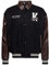 King Kerosin Herren College Jacke Sweat Jacke Baseball Jacke Regular Fit Kontrast Stickerei Lederärmel Lederkragen Pharaos