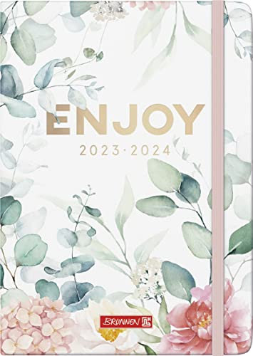 BRUNNEN Schülerkalender „Eucalyptus“ 2023/2024 2 Seiten = 1 Woche A5 weiß