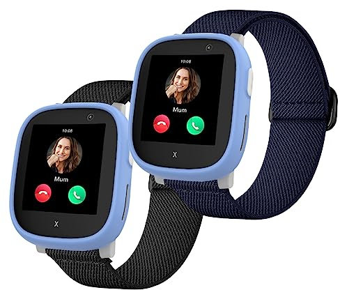 Polyjoy 2 Stück Kinder Nylon Armbänder Kompatibel Mit Xplora X6 Play/Pro - Weiches, Dehnbares Ersatzband für Mädchen Und Jungen