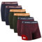 DANISH ENDURANCE Mens Cotton Boxers with Optional Fly, Mens Boxer Shorts Multipack, 6 Pack, Multicolor (2x Navy Blue/Bordeaux, 2x Green/Orange, 2x Bordeaux/Navy Blue), M