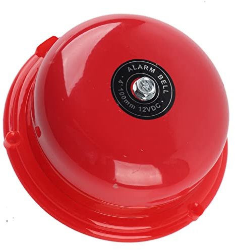 12V DC Sirene Feueralarm AC 240 Volt Glocke Feueralarmglocke Apollo Industrie 240V Glocke, 4 Zoll Metall Feuerkontrolle Interner Schlagtyp Elektrische Glocke 100Db (12V)