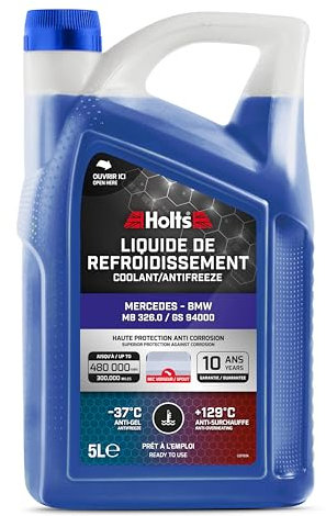 Holts HAFR0008B Kühlerfrostschutz für Mercedes & BMW, 10 Jahre, 480k km, Kühlmittel, Kühlflüssigkeit Motor Auto bis -37°C, Blau, 5 Liter