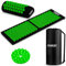 Neo-Sport - Akupressurmatte mit Kissen und Tragetasche - Set - 125 x 46 cm - Abnehmbarer Bezug aus Baumwolle - Stachelmatte für Ganzkörpermassage, Akupunktur - Schwarz & Grün