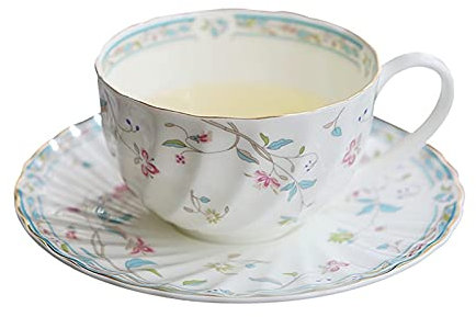 Cuiynice Trophy Ensemble tasse à café et soucoupe en céramique, 9,46 oz/280 ml, tasses à latte à la noix de coco lisses, tasses à lait avec poignée, gobelets à boire, tasses à cacao, tasses à smoothie