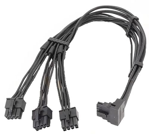 YIMIKEDAYA 12VHPWR 16-Pin (12+4) to 3 x 8-Pin Male Power Cable PCI-e 5.0, 600W ATX3.0 Compatible with Corsair Graphics Card GPU 3090Ti 4070Ti 4080 4090 (Type-A)