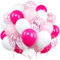 Ousuga Palloncini rosa bianchi, 60 pezzi 12 pollici rosa pastello rosa brillante opaco coriandoli in lattice pallone Baudruche con nastro per bambini e donne festa compleanno baby shower matrimonio