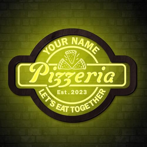 Panneau néon pour pizzeria, décoration personnalisée de pizzeria, éclairage LED pour restaurant, panneau de cuisine, lumière personnalisée