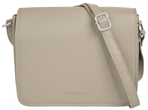bruno banani Umhängetasche Echt Leder Damen Kuriertasche, stilvolle Umhängetasche, verstellbarer Schultergurt, leichtes Material
